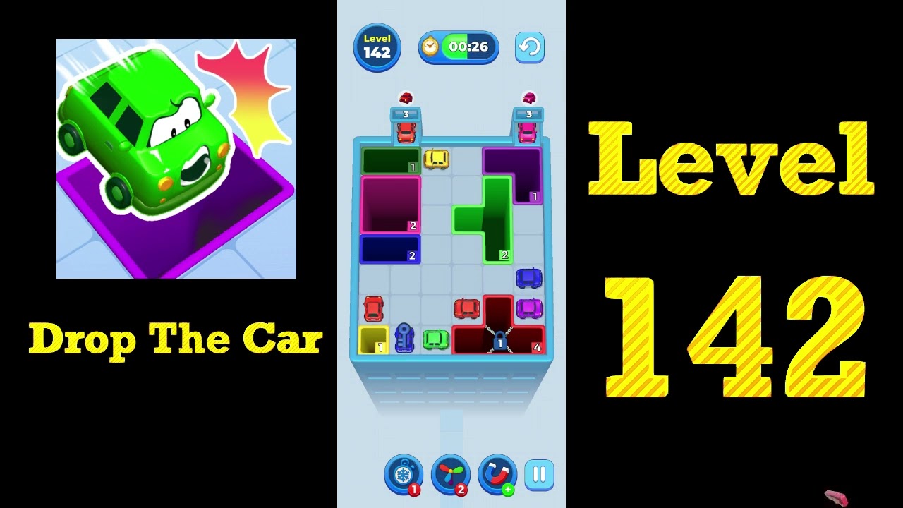 Drop The Car Level 142 Walkthrough 🚗🧩 | Color Drop Puzzle Game Solution | Mini Boss