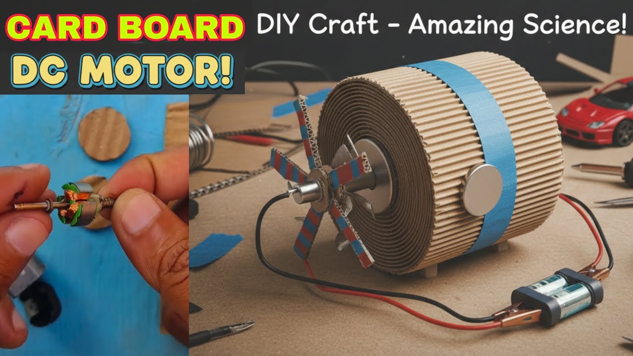 DIY Craft Card Board Motor Assembling #diy #diycrafts #diyprojects 