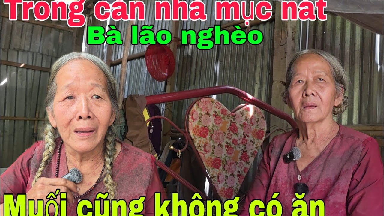 Bà lão nghèo sống trong căn nhà mục nát đến muối cũng không có ăn. Nghĩa Phước Vlog 