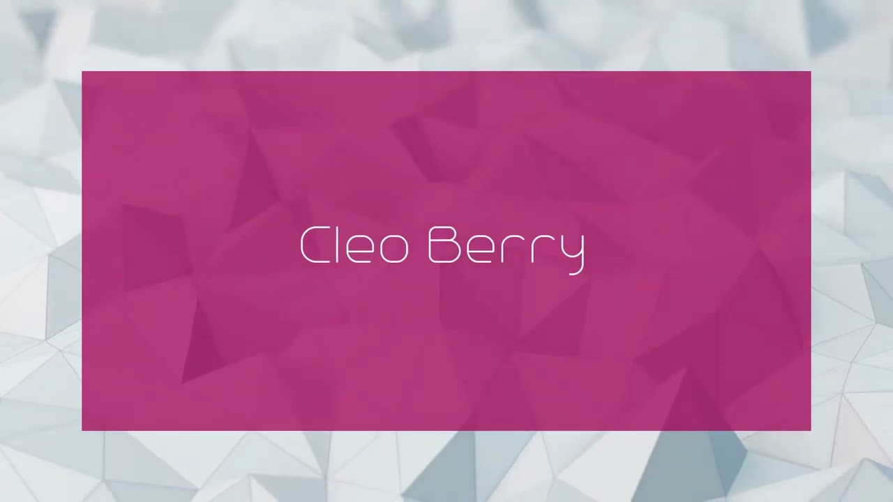 Cleo Berry - appearance