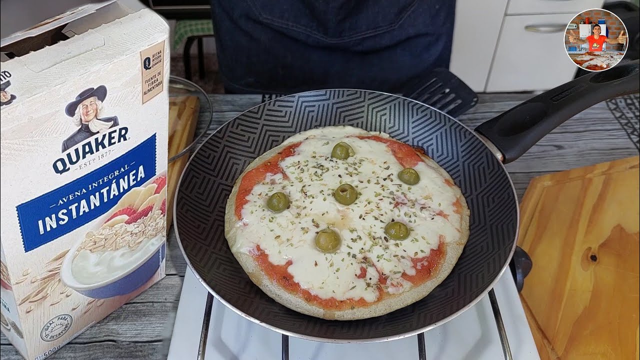 Pizza en sartén y sin harina! Solo avena