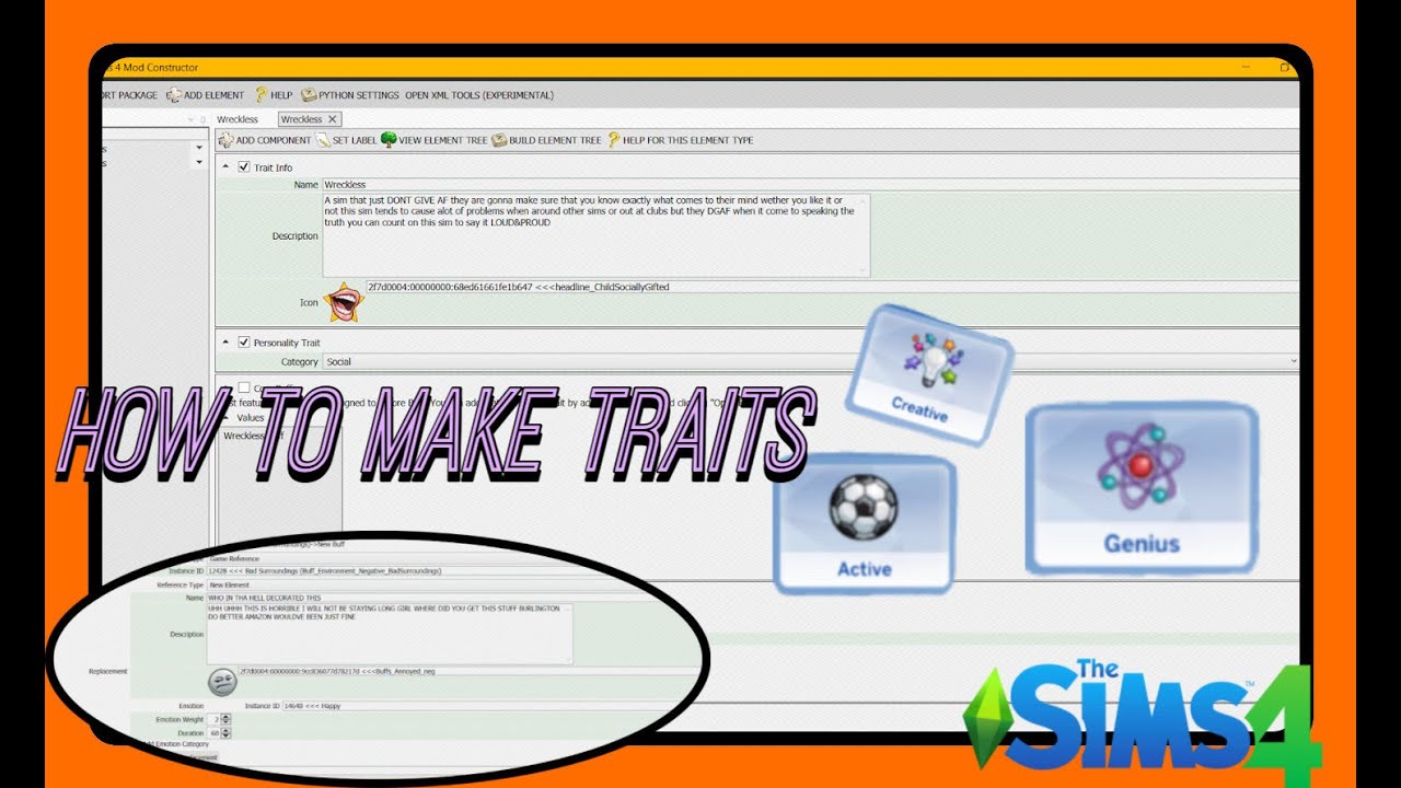 HOW TO MAKE TRAITS IN THE SIMS 4|TUTORIAL|SIMS 4|BI$H WHAT WE CREATING TODAY|Episode 3