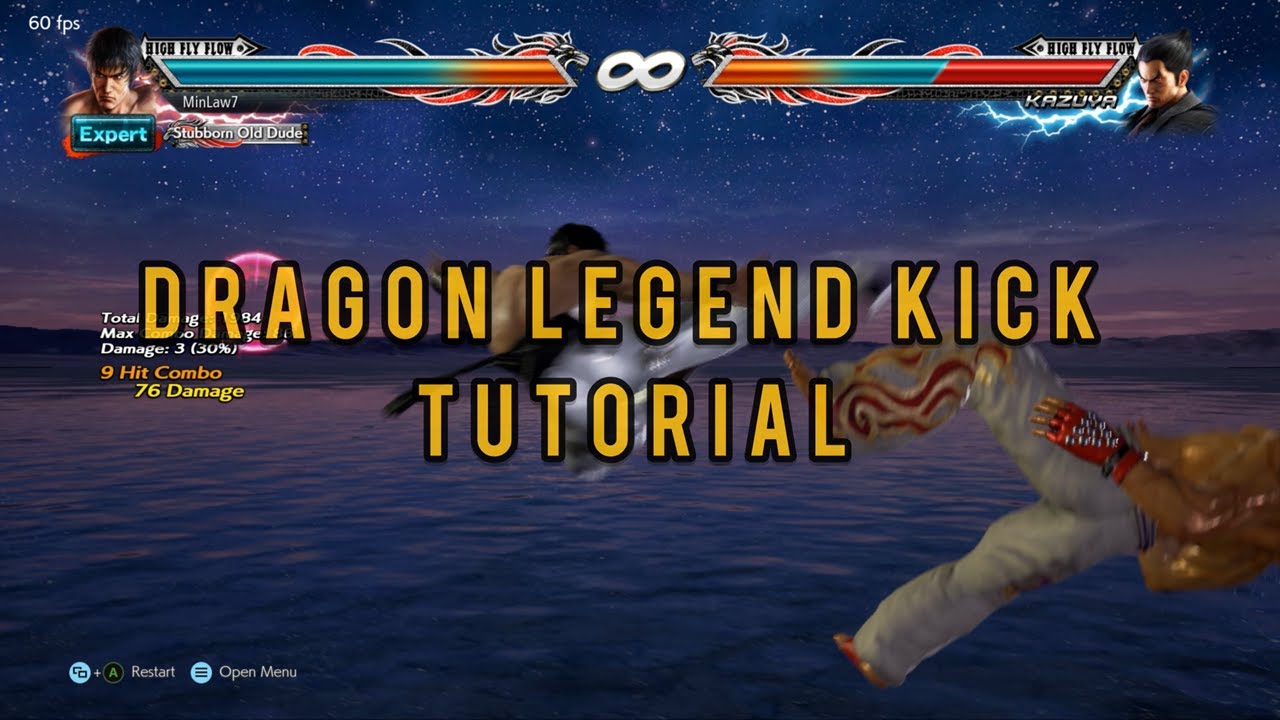 Marshall Law Dragon Legend Kick Tutorial | 4,3 DSS-Legend Kick | Tekken 7