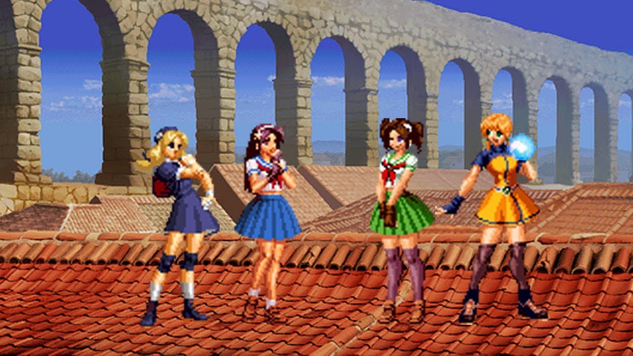 Athena Asamiya & Hinako Shijou Vs Asuka & Maria Shinzaki