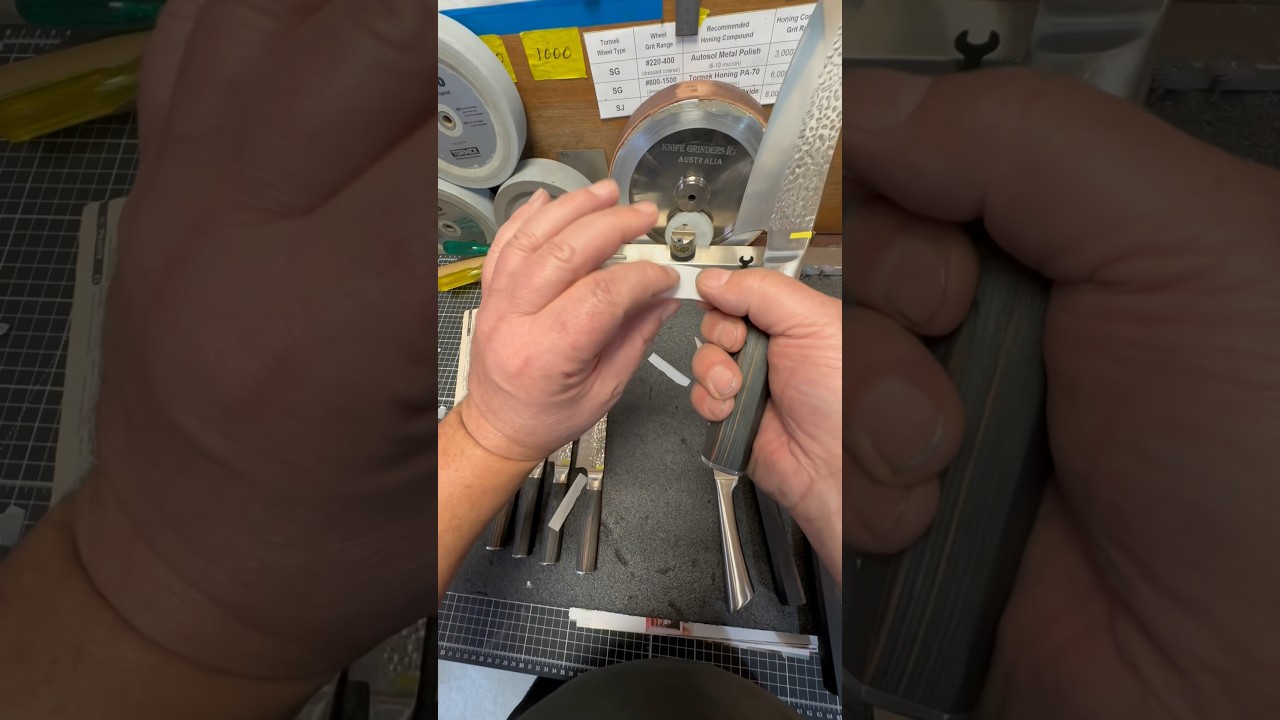 Insanely Sharp Damascus Chef Knife! #tormek #knife #sharpening