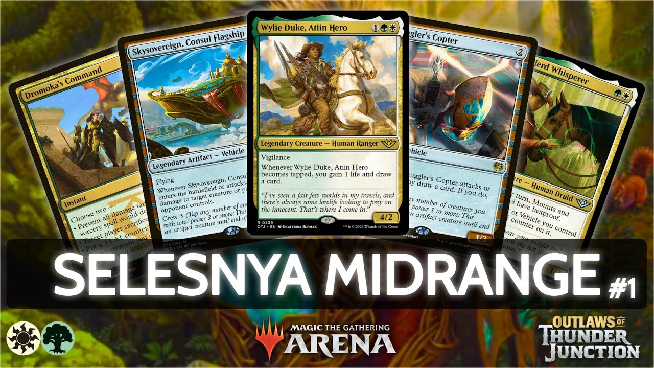 ⚪🟢Selesnya Midrange, 60% Win Rate, part 1 | MTG Arena | Explorer | BO3 | Outlaws of Thunder Junction