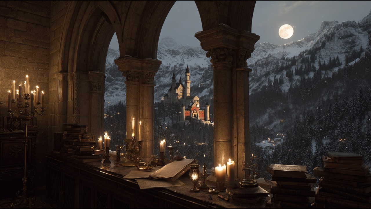 studying ancient magic until 4am. [ medieval ambience ]