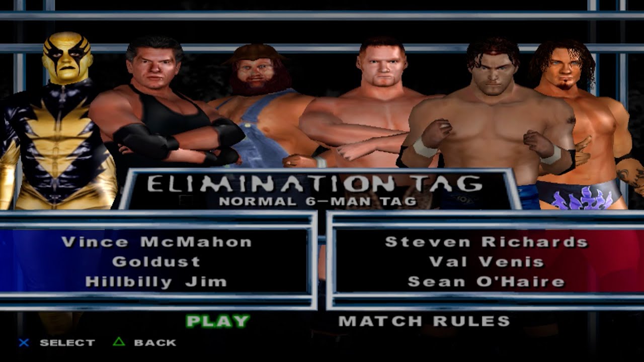 WWE SmackDown! HCTP - VinceMcMahon,Goldust,HillbillyJim VS SteveRichardsValVenis,SeanO'Haire