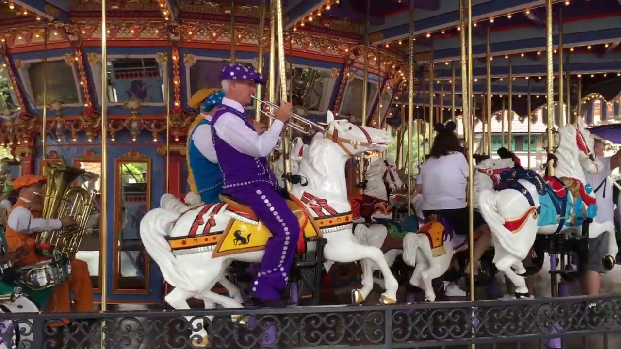 Disneyland's Pearly Band Rides King Arthur Carrousel in Fantasyland