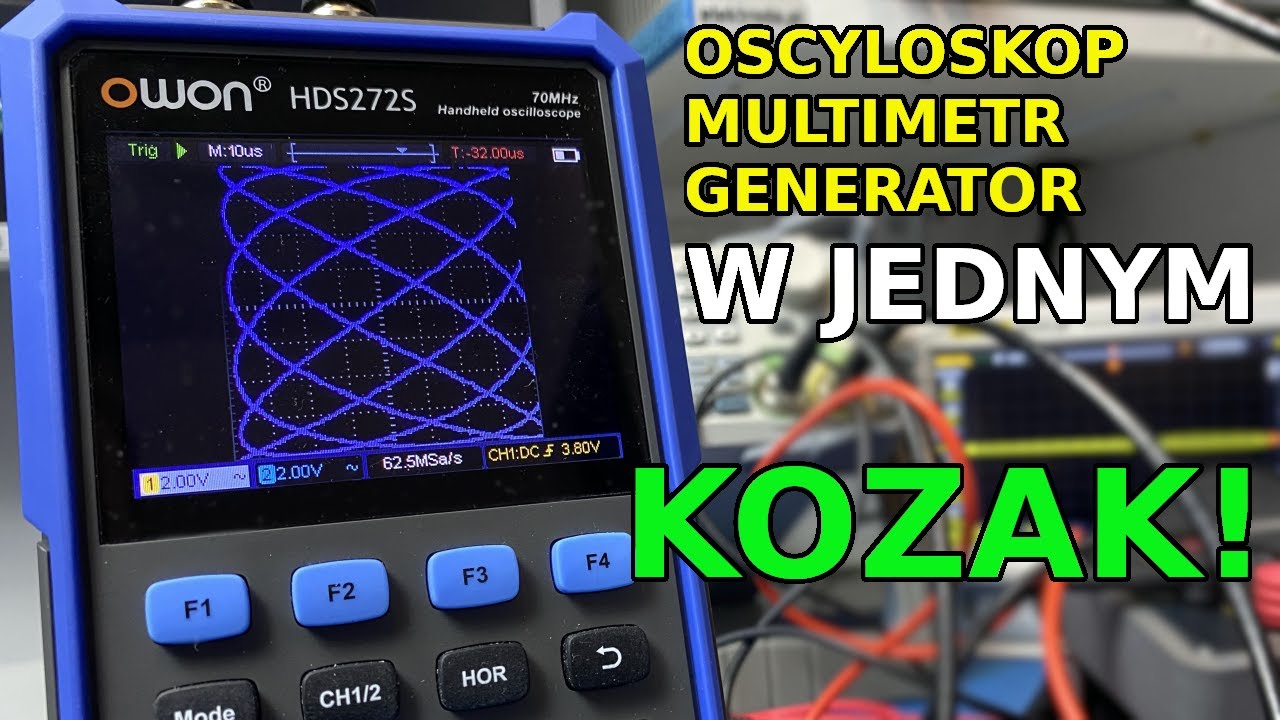 OWON HDS272S - przenośny oscyloskop generator i multimetr dla elektronika - TEST i RECENZJA