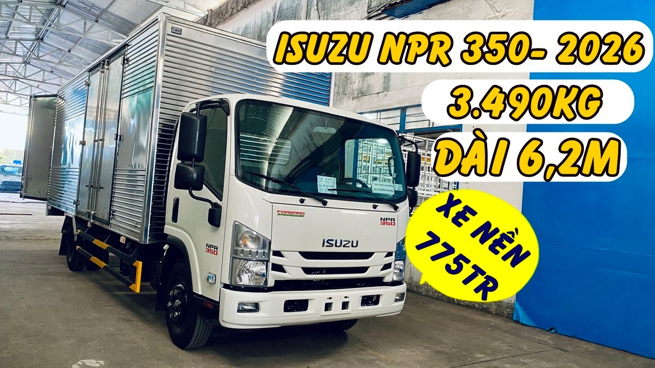 Isuzu 3T5 Thùng Kín 6M2 2026 | Báo Giá Xe Isuzu 3T5 Thùng Kín Dài 6M2 2026 Mới Nhất