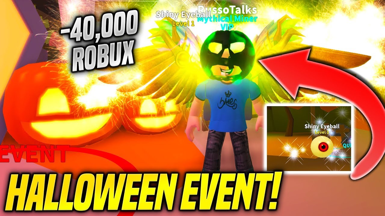 *NEW* EERIE PUMPKIN HEAD AND SHINY HALLOWEEN PETS IN MINING SIMULATOR HALLOWEEN UPDATE! (Roblox)