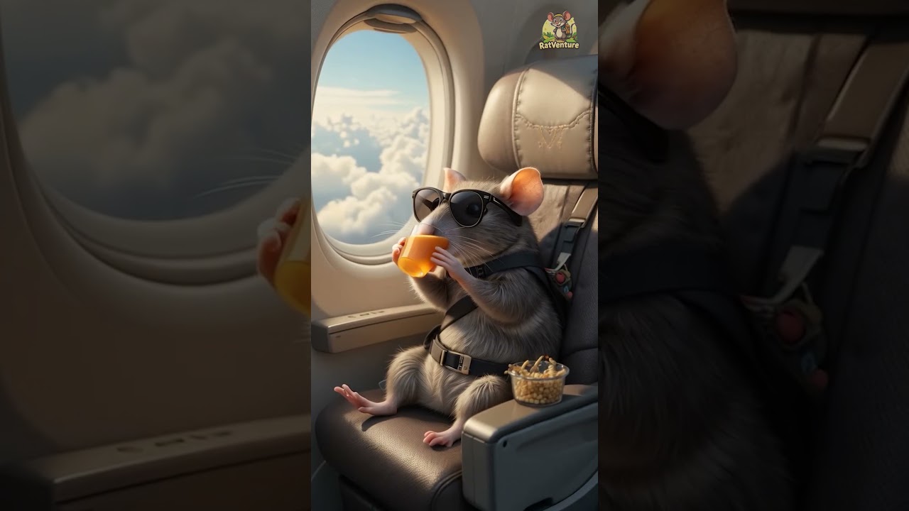 Rat Takes Flight! ✈️🐭 The Most Unexpected Passenger!