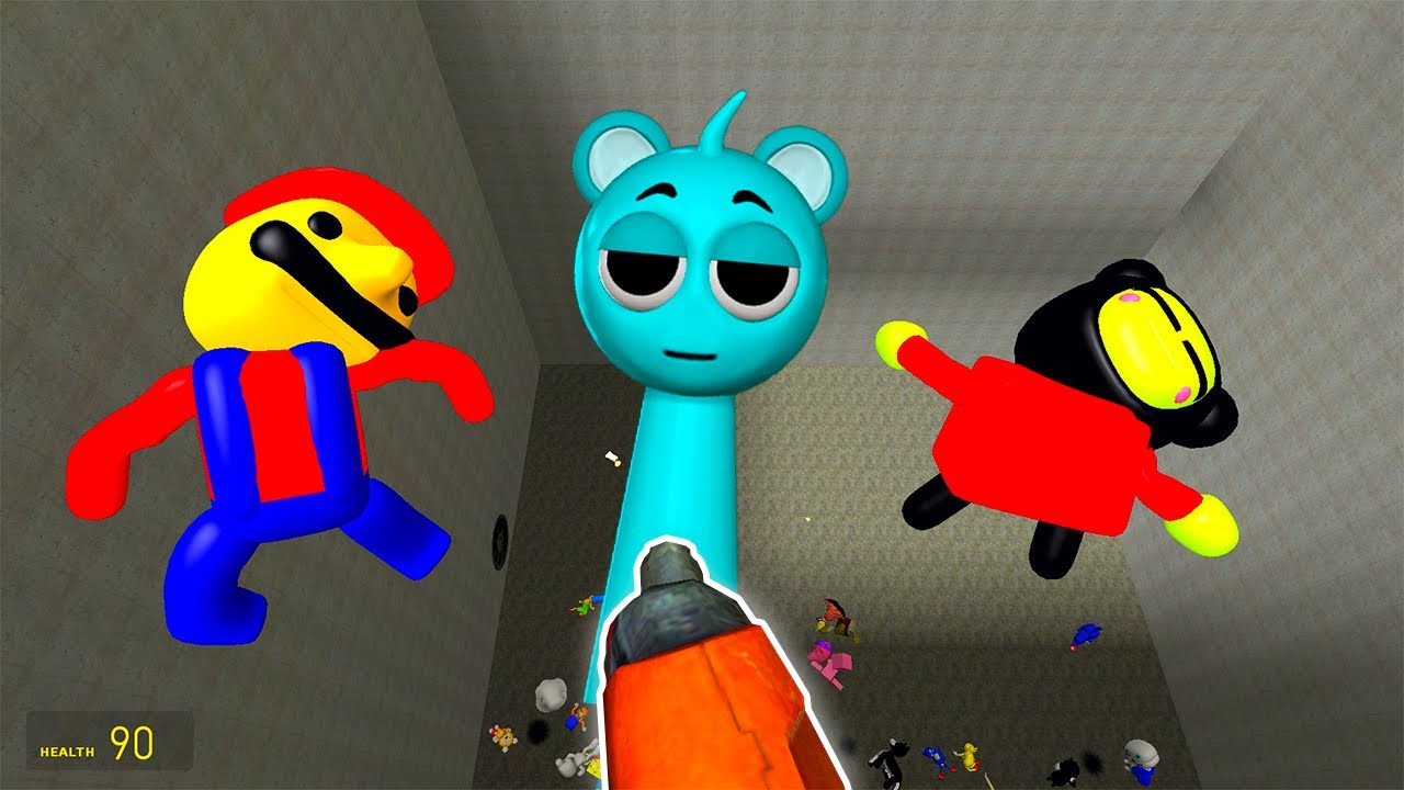 Sprunki, 3D Nextbots SPARTAN KICKING Garry's Mod GMOD!