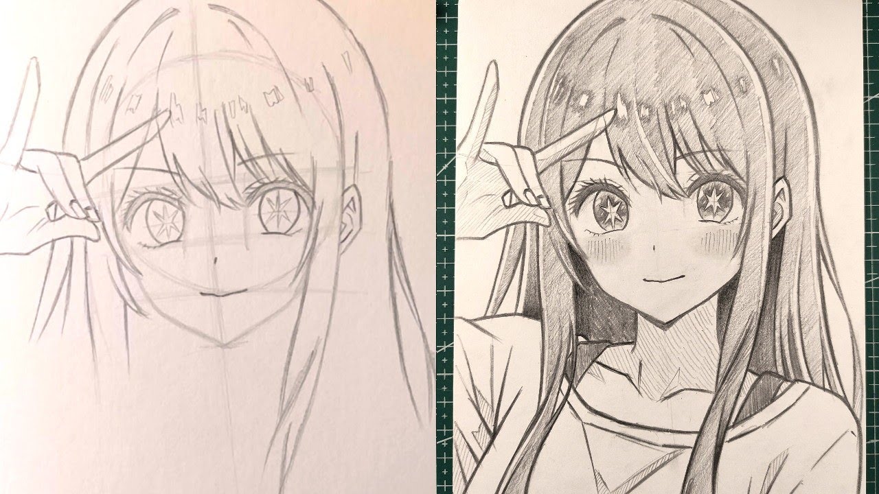 easy How to draw anime girl Ai Hoshino | easy anime drawing | easy to draw
