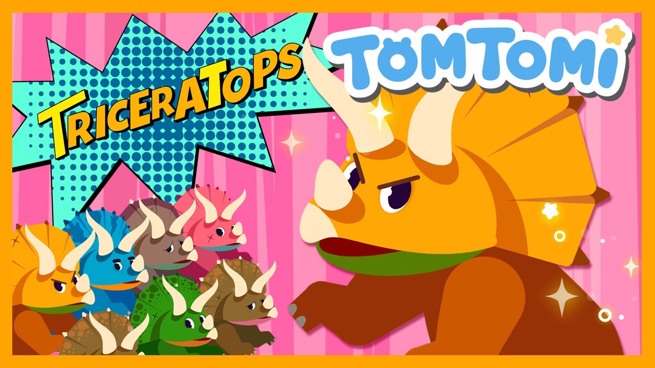 Triceratops Song | Dinosaur Song | Children's Song | Dinosaur Cartoon | TOMTOMI Songs for Kids