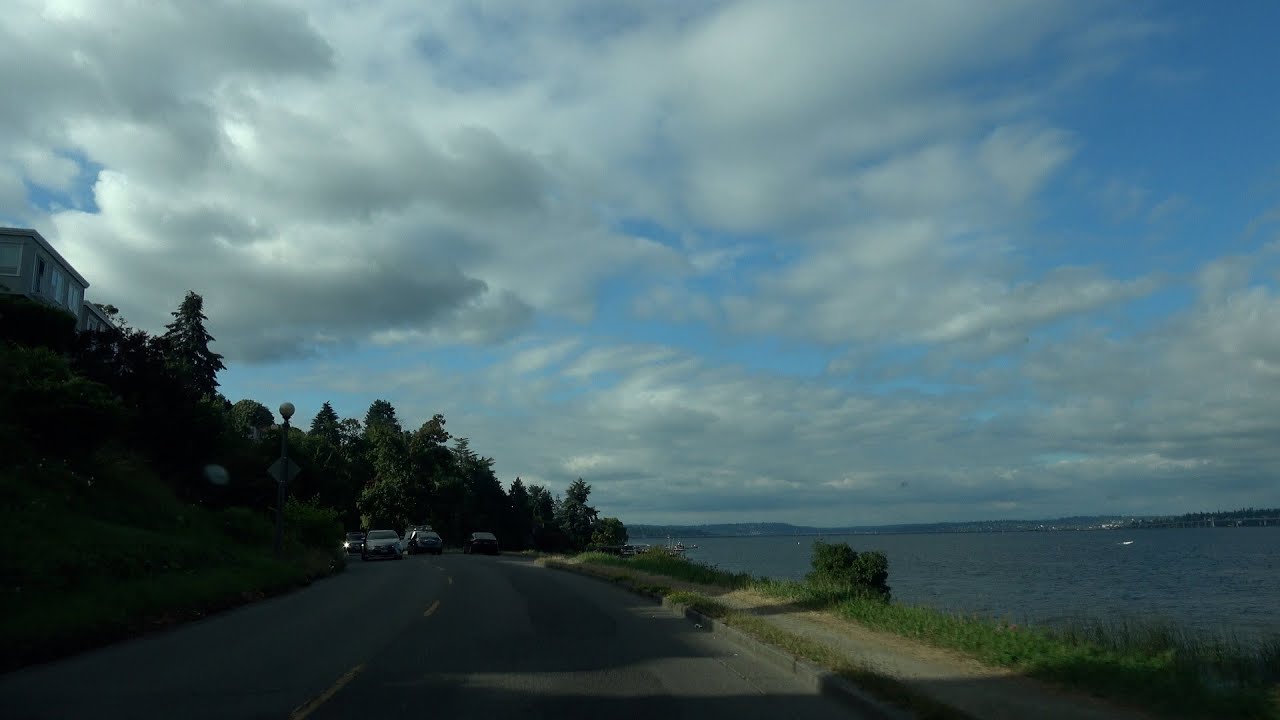 SR 520 Floating Bridge WB and Lake Washington Boulevard, Seattle, WA in 4K (2021-E08)