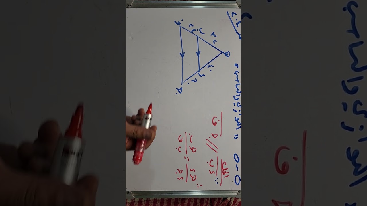 رياضيات الصف الثالث متوسط منهج كوردستان موضوع ٥-٥ ص ٢٠٤ التوازي والتناسب