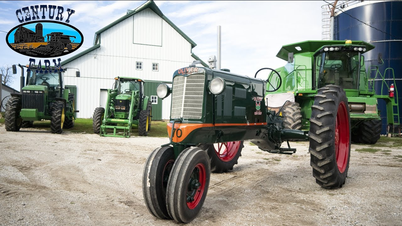 EQUIPMENT TOUR & RESTORED 1936 OLIVER TRACTOR - CENTURY FARM (IRL FARMING)