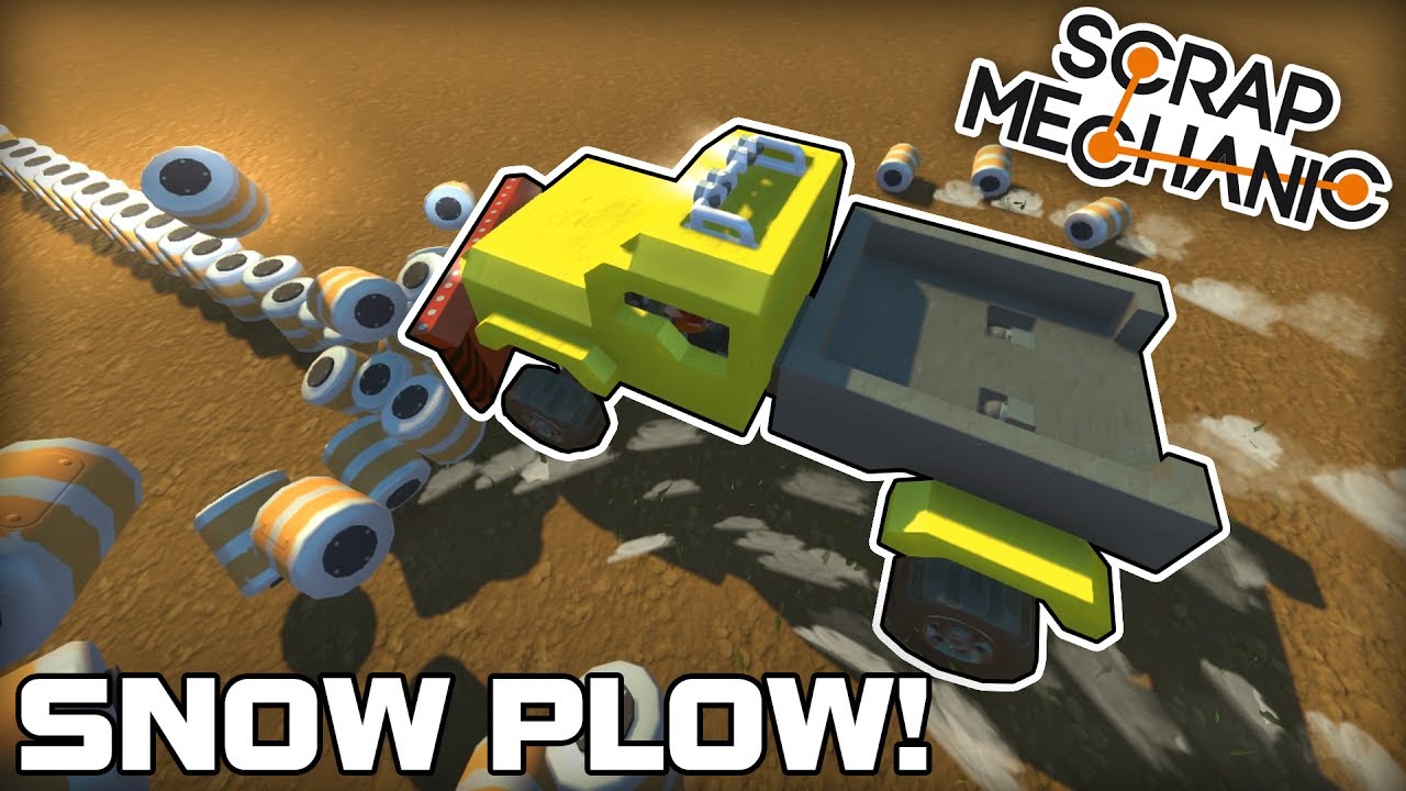 Piston Controlled Snow Plow! (Scrap Mechanic #185)