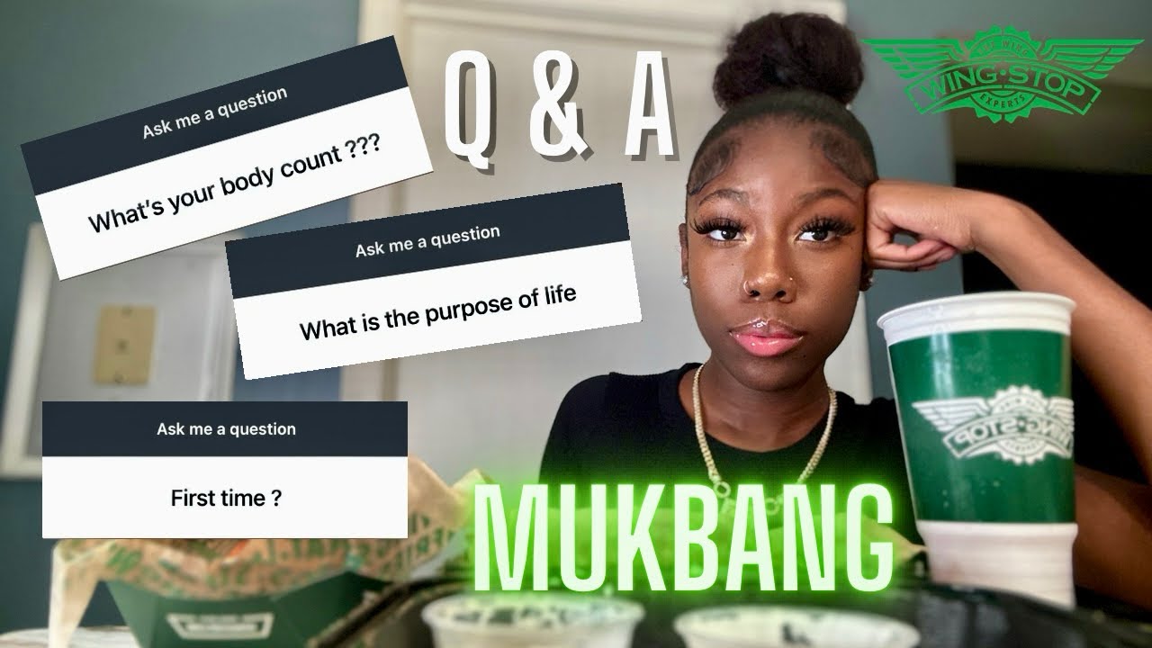 Q&A WING STOP MUKBANG || GET TO KNOW ME