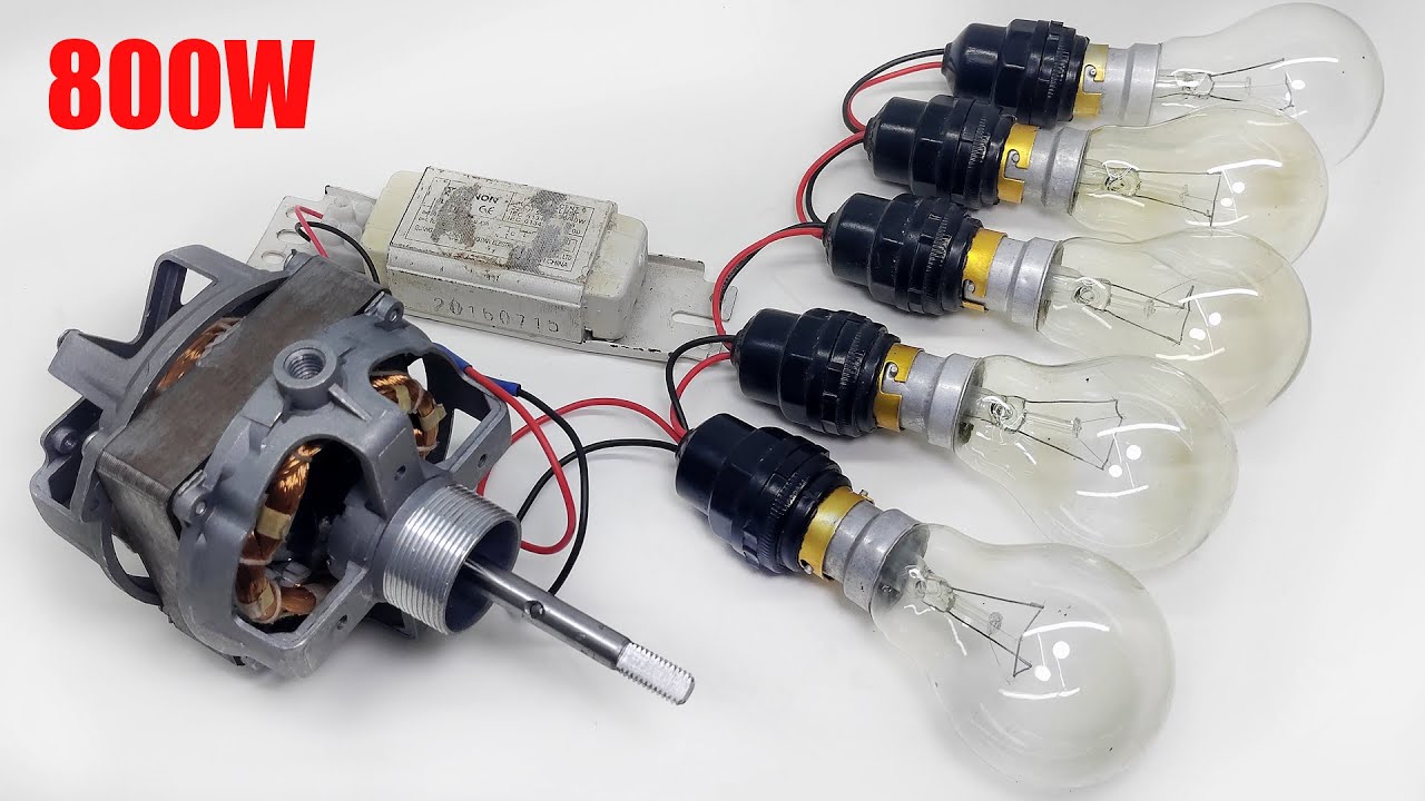 How to Make a Free Electricity Generator  Motor 240V free energy At Home