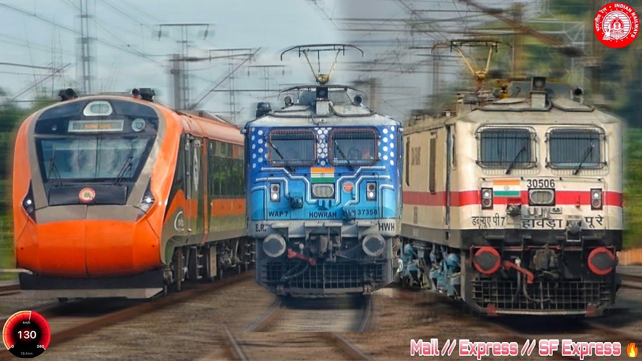 🔥 High Speed Corridor 130 Vs 110 Kmph RAJDHANI + DURONTO + SHIPRA Express 
