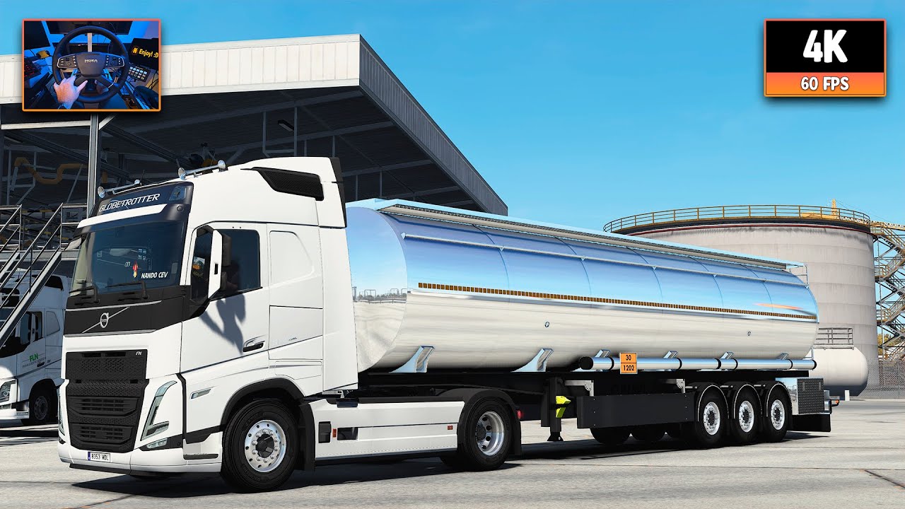 Volvo FH5 500 | Olbia - Tarragona | ETS2 1.56 4K + Wheel Cam