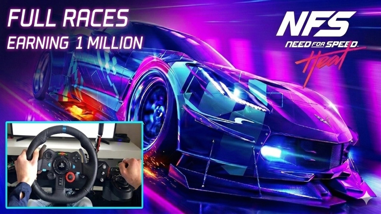 I Tried Racing with a Steering Wheel in NFS Heat… CRAZY CONTROL! 🤯