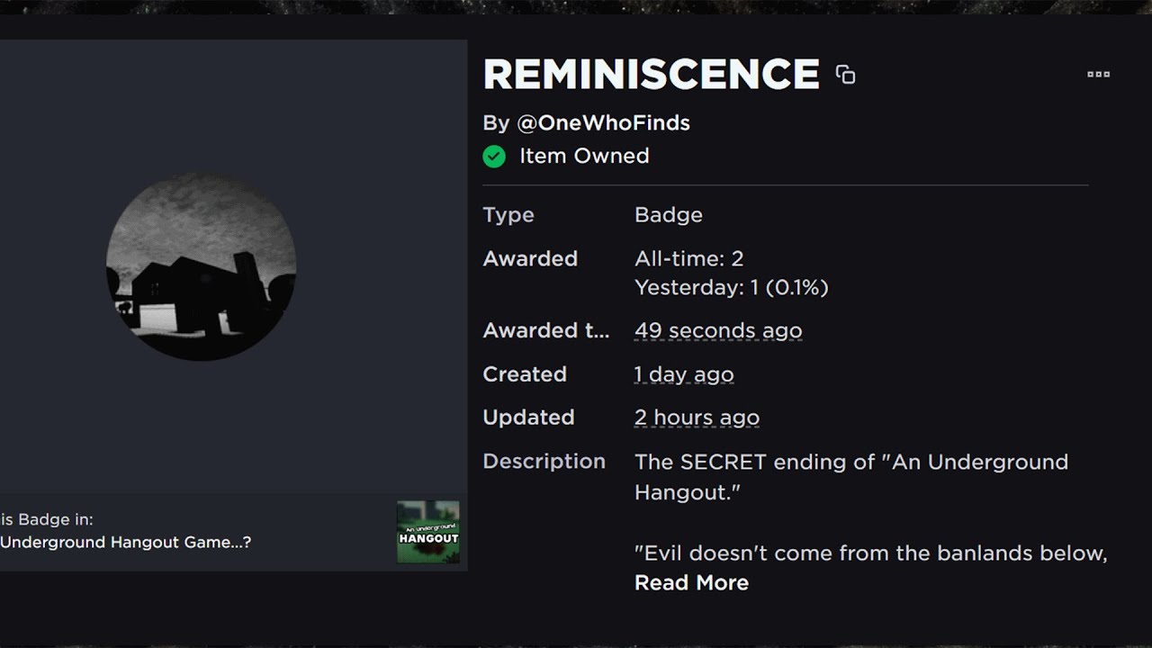 An Underground Hangout  SECRET BADGE FOUND