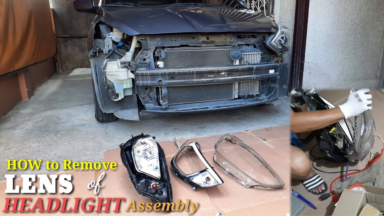 HOW to remove/disassemble LENS of CAR HEADLIGHT ASSEMBLY
