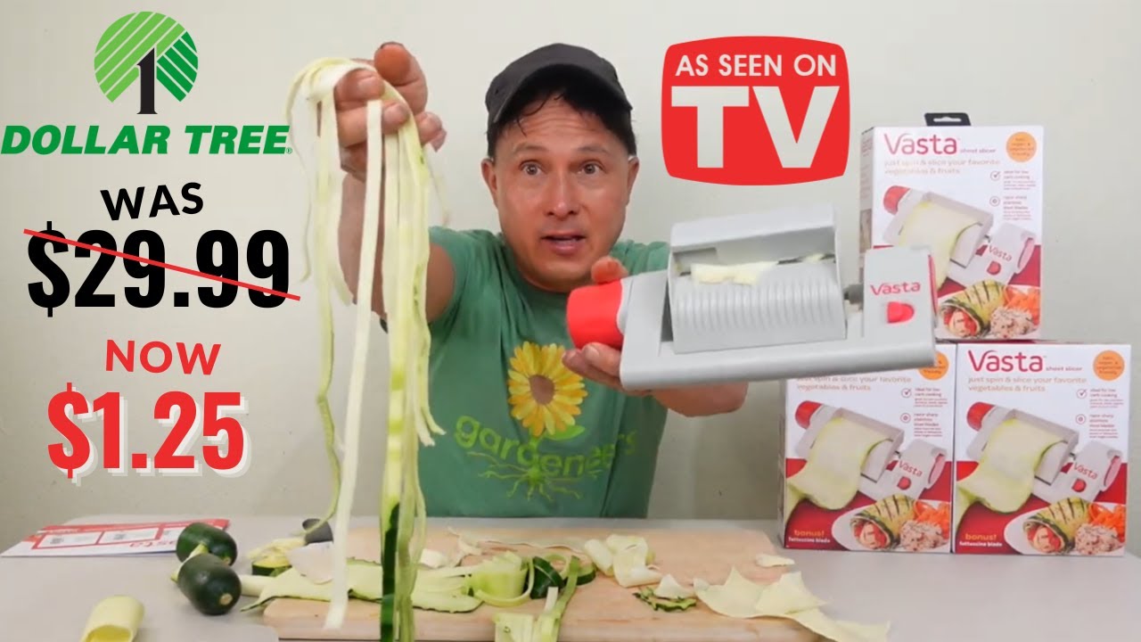 Dollar Tree Veggie Slicer Makes Noodles & Wraps | Vasta Sheet Cutter Review
