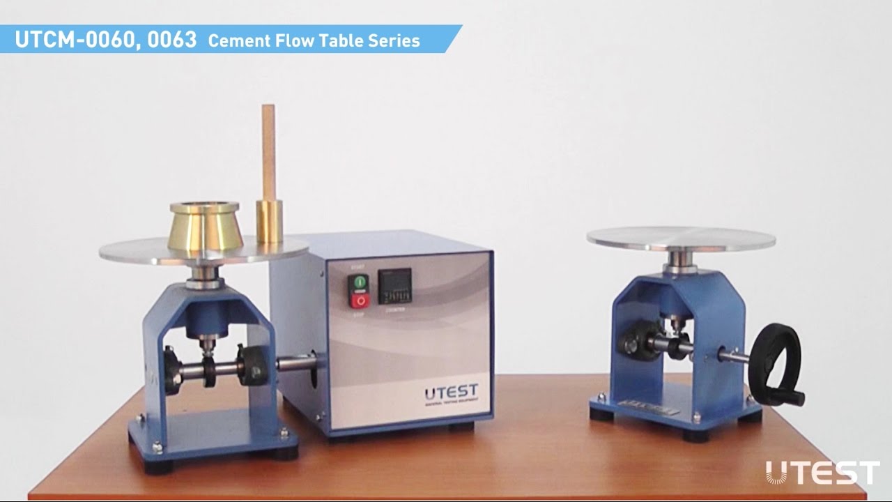 UTCM 0060, 0063, Cement Flow Table, EN