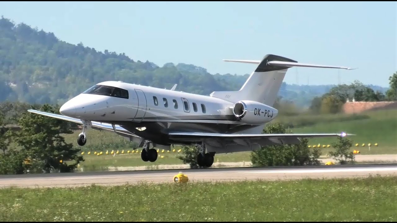 HARD LANDING of a BRAND NEW Pilatus PC-24 OK-PCJ at Zurich Airport