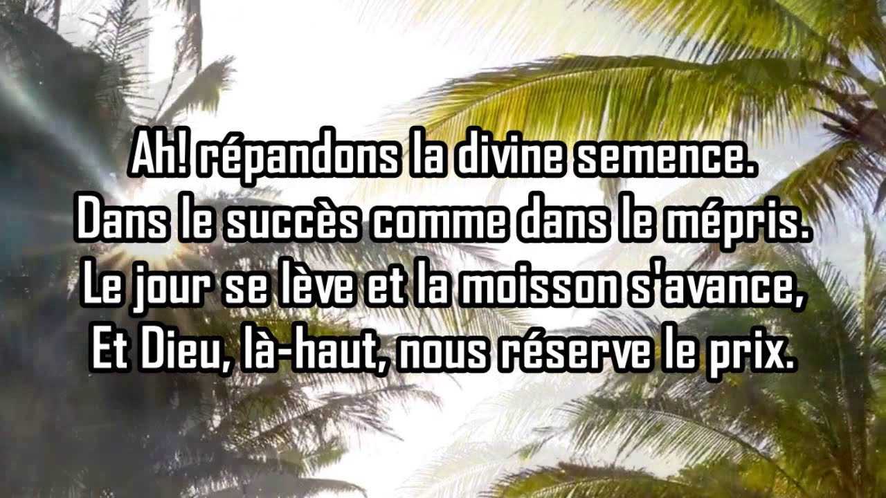SEMONS DÈS QUE BRILLE L'AURORE (H&L 208) - Interprétation