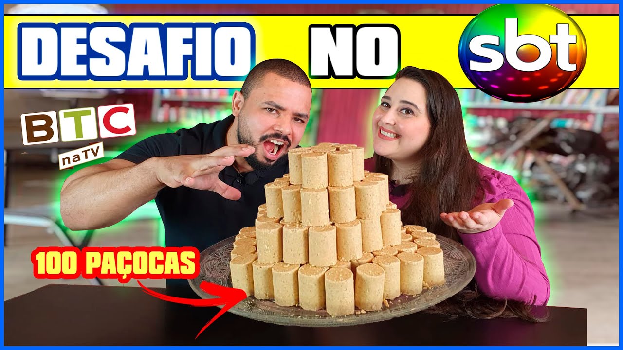 DESAFIO DA PAÇOCA COM ENTREVISTA PARA O SBT | PROGRAMA BOTECO NA TV