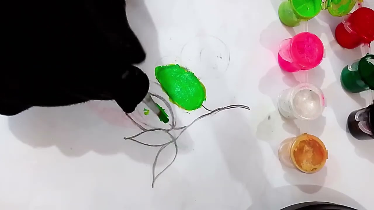 জলপাই একে রং করা হচ্ছে  🫒   Green  colour olive. 
