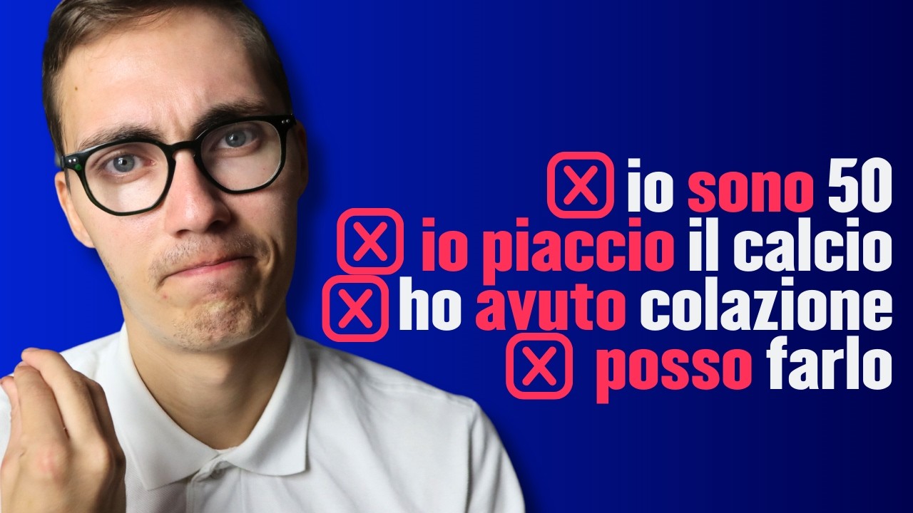 ❌ 10 ERRORI in italiano di chi parla INGLESE