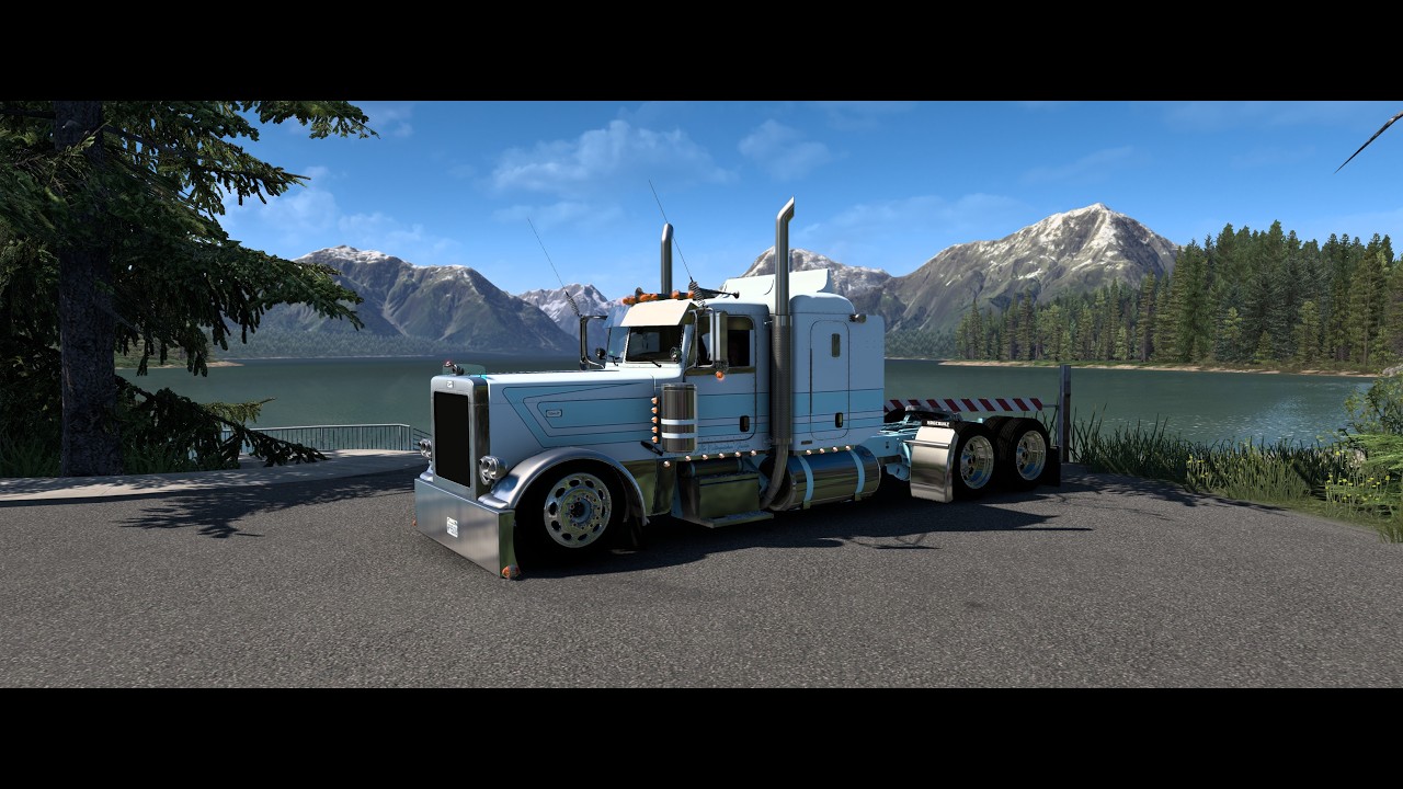 ATS v1.58 Test I Pizzster, 379 Peterbilt, Rogers Lowboy CatPowered 13spd, American Truck Simulator