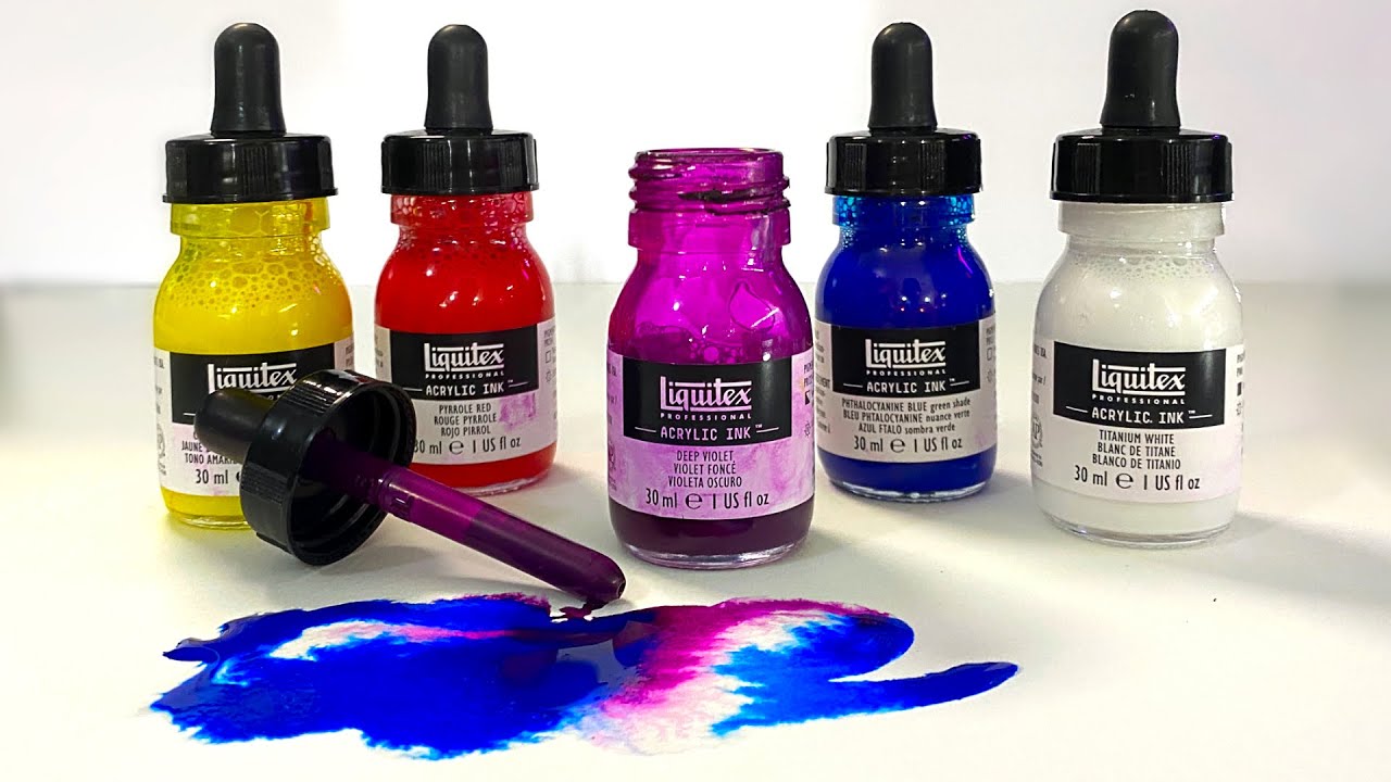 Drawing with LIQUITEX INKS!! - NEW Art Supply! First Impressions