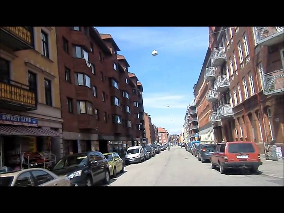 Malm&ouml;, Sweden - Bike ride from Almtorget to Gustav Adolfs Torg