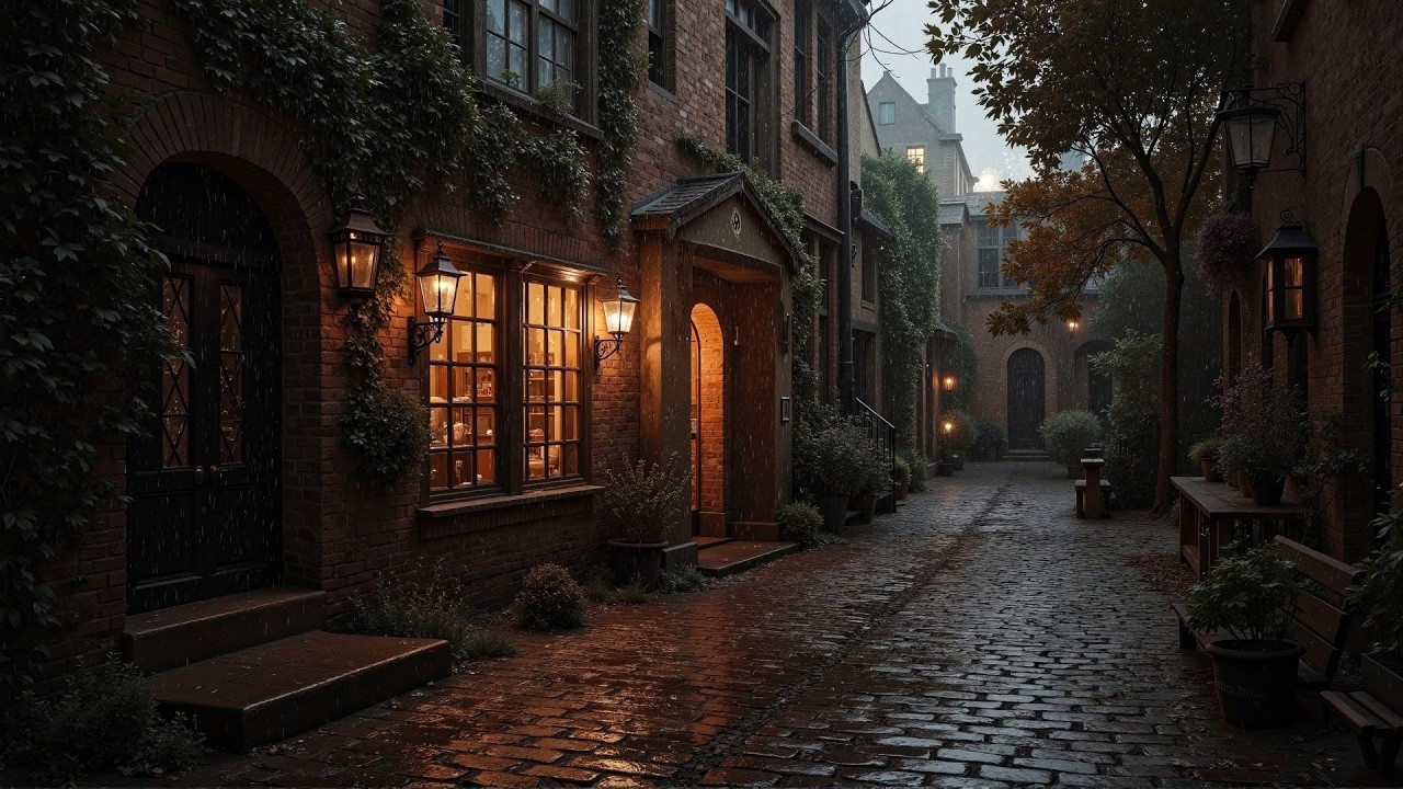 Rain Before the Library Doors | A Solitary Piano and Discipline of Silence | Dark Academia Playlist