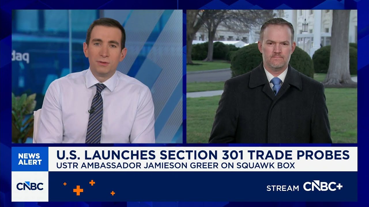 U.S. Trade Rep. Jamieson Greer on U.S.-China trade relations, Iran war impact and tariffs agenda
