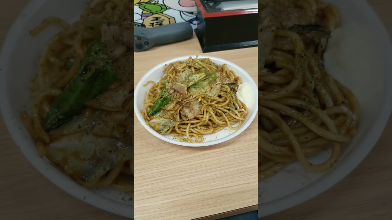 Eating food in Osaka