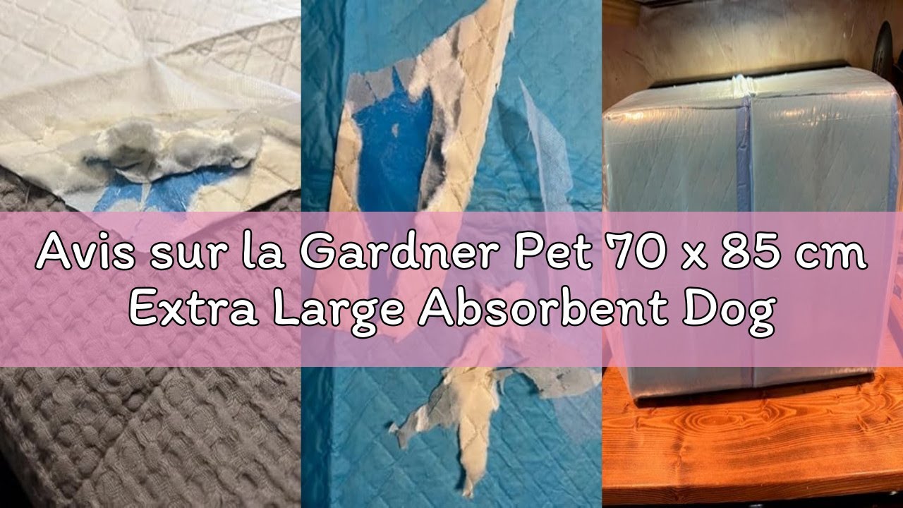 Avis sur la Gardner Pet 70 x 85 cm Extra Large Absorbent Dog Mat, Super Absorbent Disposable Mattres