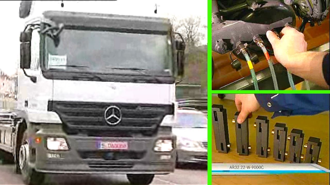 Mercedes-Benz Actros — калибровка системы управления уровнем (автомобиль с полностью пневматическ...