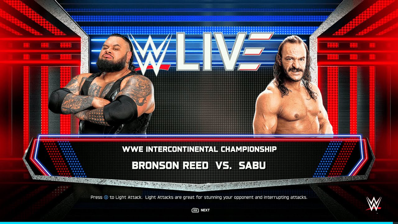 WWE 2K25 — Bronson Reed vs. Sabu — Extreme Rules Legacy
