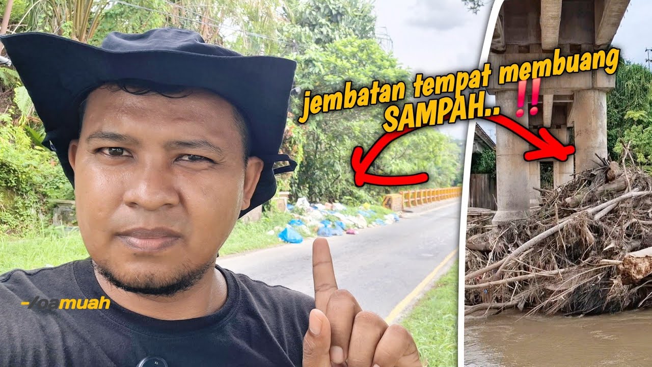 Miris! Sampah Menumpuk di Bawah Jembatan Muaro Tantang Agam–Pasaman