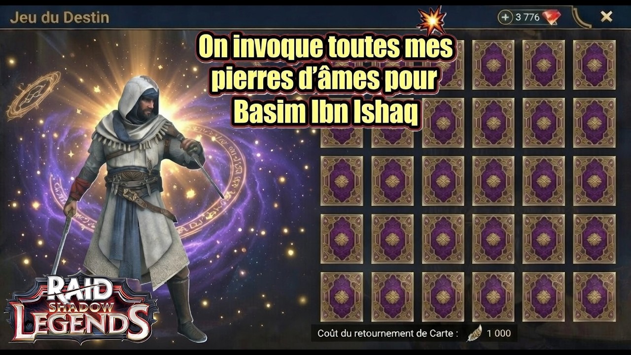 🚨 J’INVOQUE TOUTES MES PIERRES D’ÂMES POUR BASIM ! Deck of Fate 🔥 Raid Shadow Legends