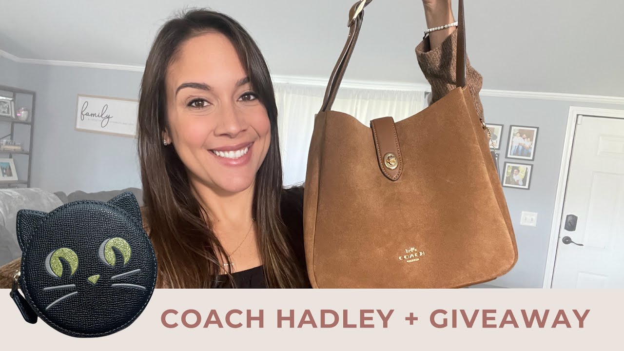 Coach Hadley in Suede In Depth Review - What Fits, Mod Shots PLUS Coach Giveaway 🐈&zwj;⬛🎃